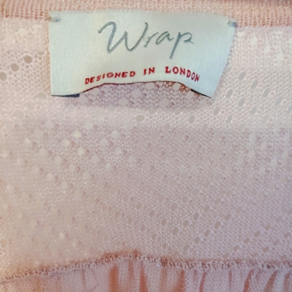 WRAP BLUSH RAYON/COTTON LARGE CARDIGAN FAIRY COTTAGE CORE OFFICE CHIC CORPCORE - Picture 3 of 6